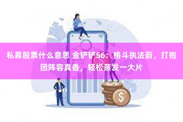 私募股票什么意思 金铲铲S6：格斗执法蔚，打抱团阵容真香，轻松蒸发一大片