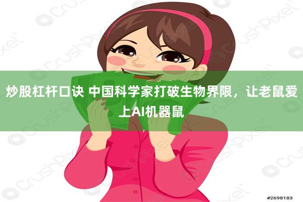 炒股杠杆口诀 中国科学家打破生物界限，让老鼠爱上AI机器鼠